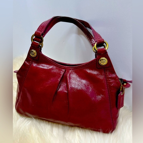 **EUC** COACH MIA Patent Leather Elegant Y2K Red Women's Handbag - Picture 2 of 4
